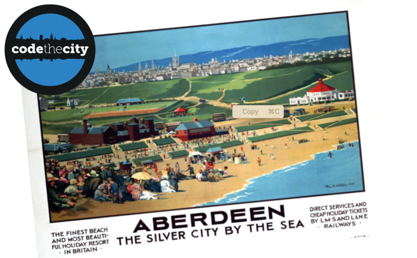 Old tourism poster for Aberdeen