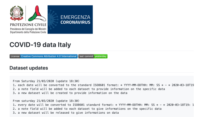 Italian government GitHub repo
